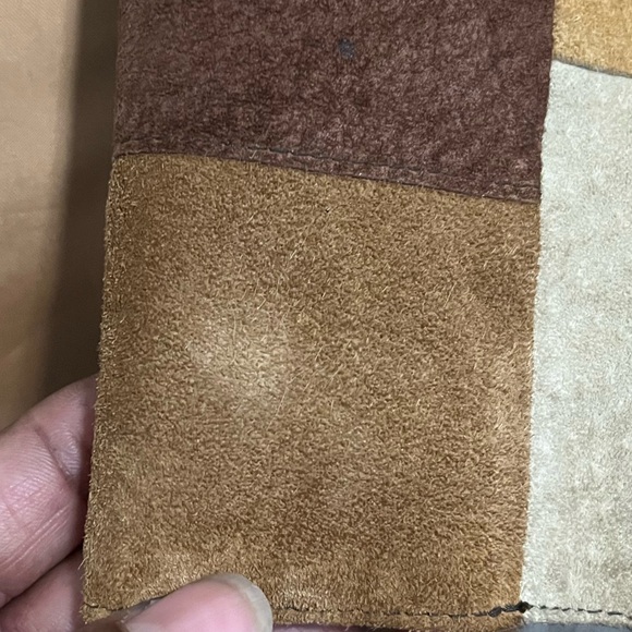 CLASSIQUES ENTIER’S VINTAGE PATCH WORK SKIRT SUIT, SHADES OF BROWN, SIZE 10 - Picture 4 of 7